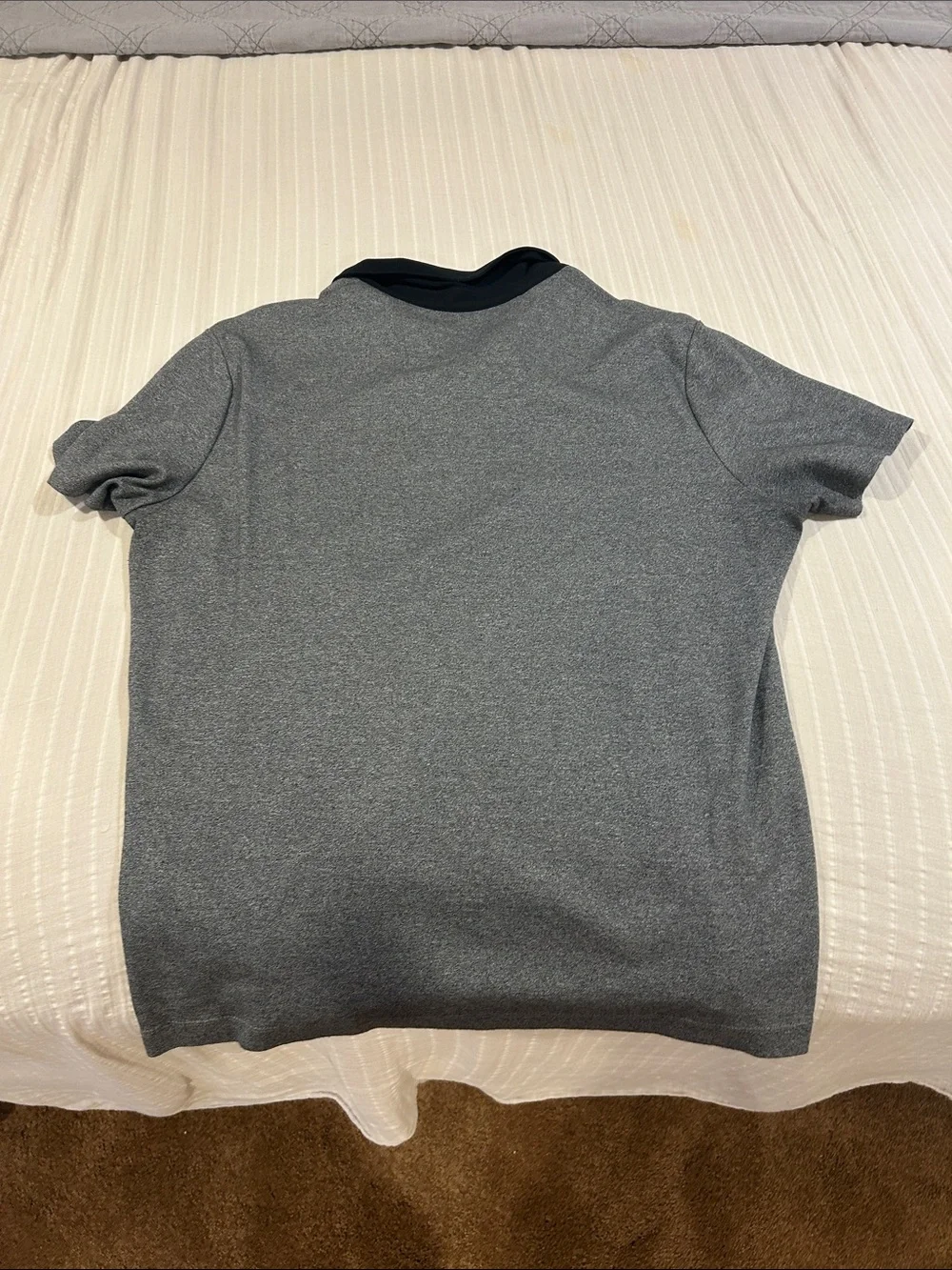 Banana Republic Heather Gray Polo with Black Collar